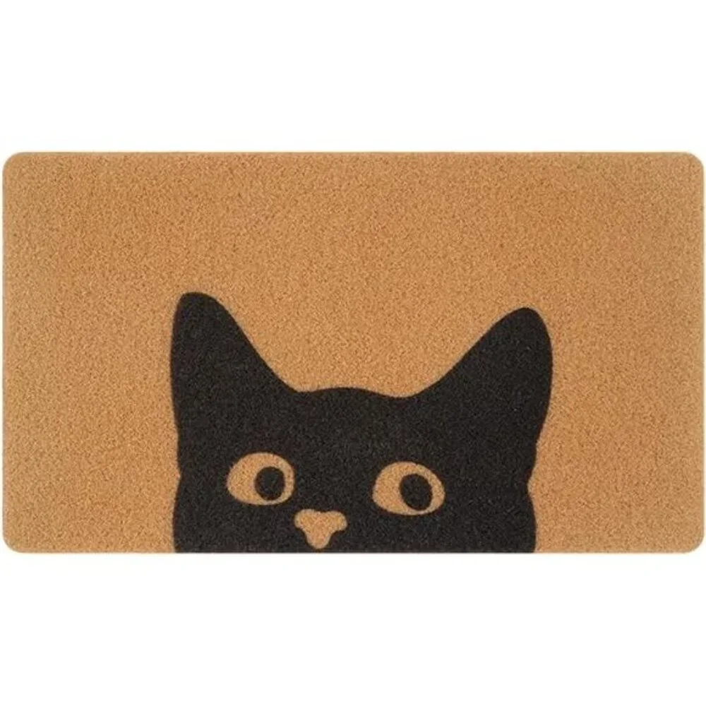 Door Mat Outdoor Indoor Welcome Mats, Cute Cat Front Doormat, Non Slip Rugs